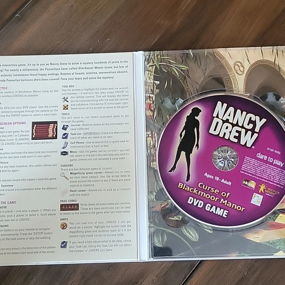 Nancy Drew Curse Of Blackmoor Manor DVD Game